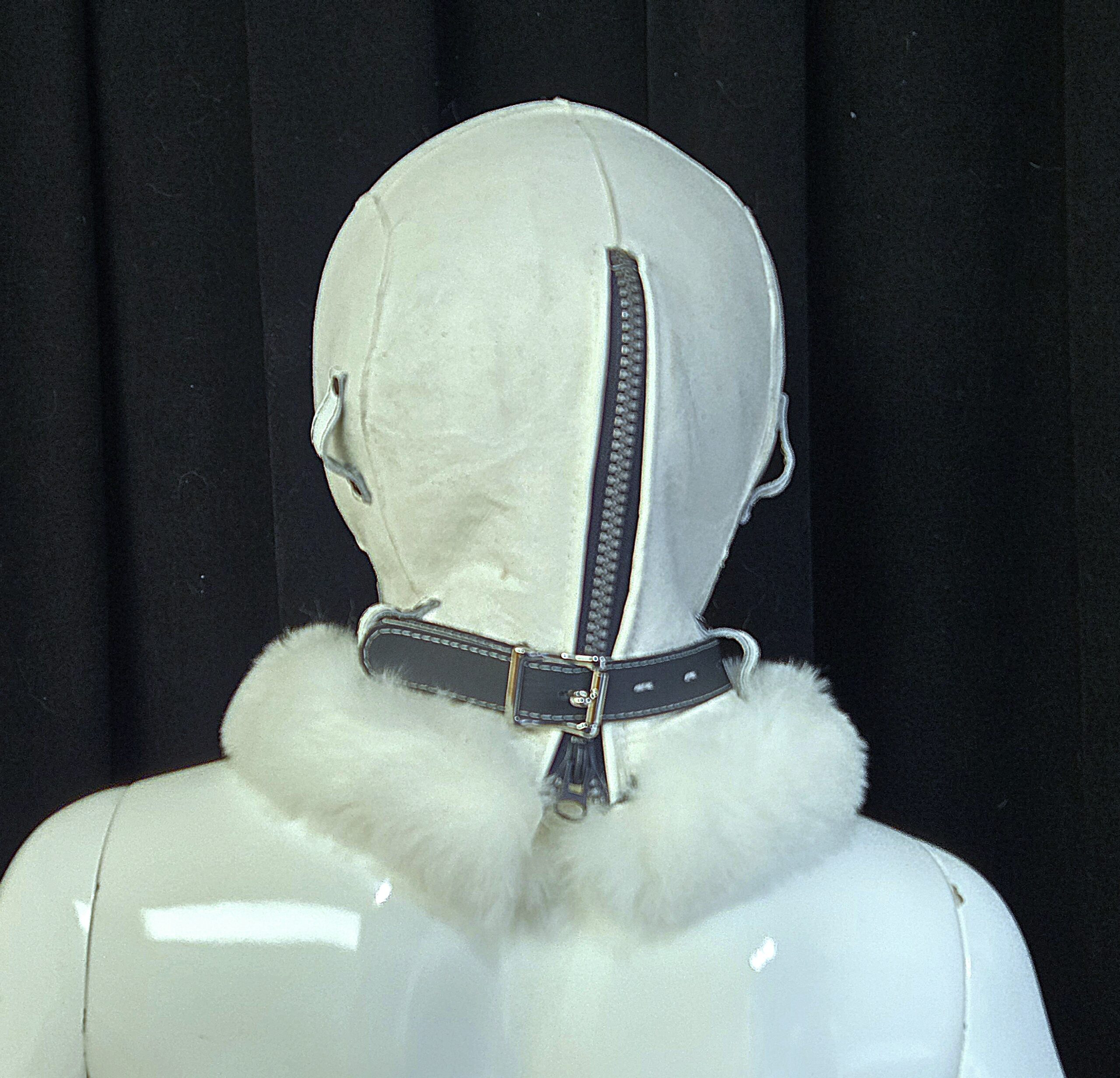 Sheepskin Fur bondage Hoods - Image 15