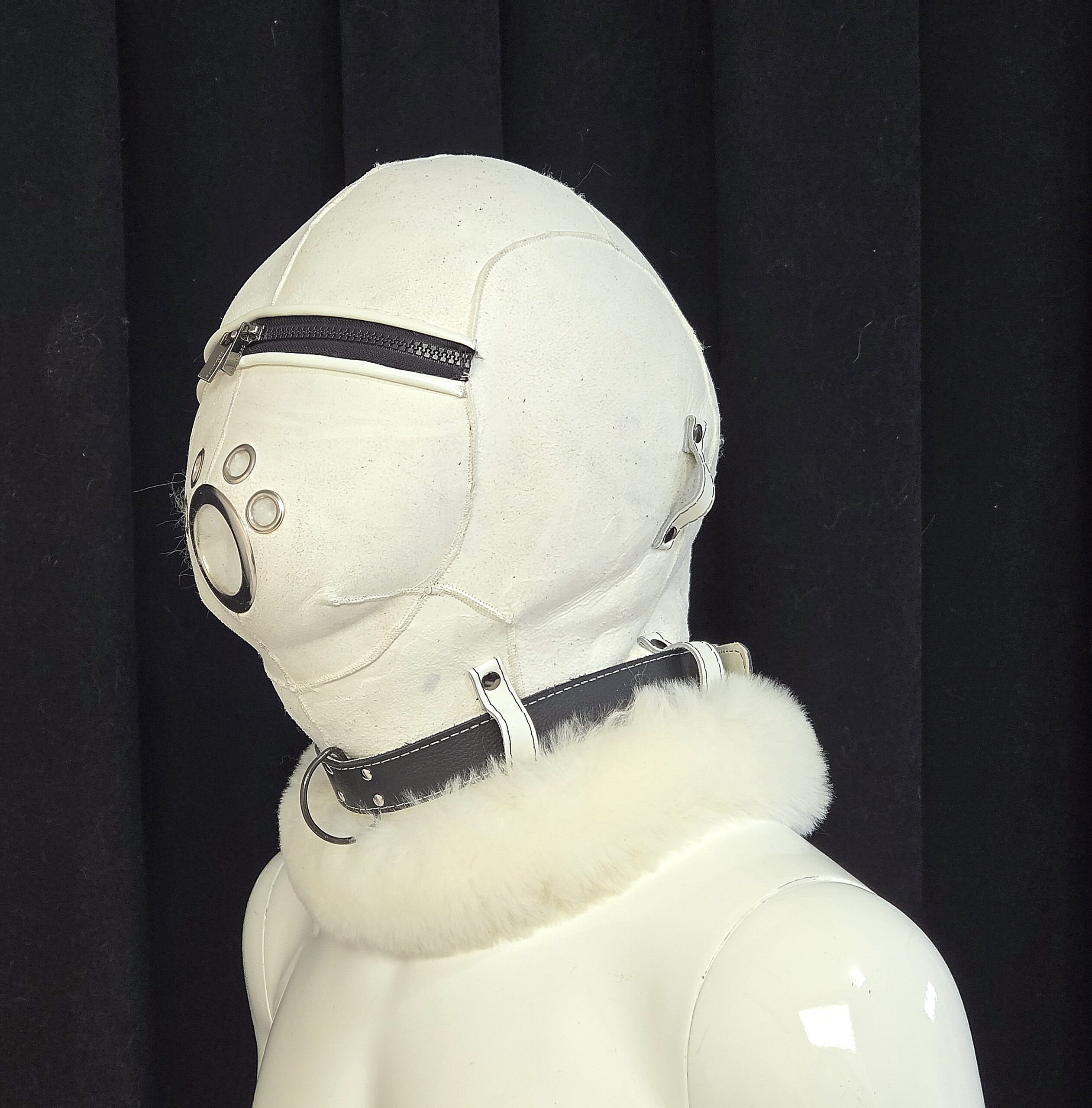 Sheepskin Fur bondage Hoods - Image 12