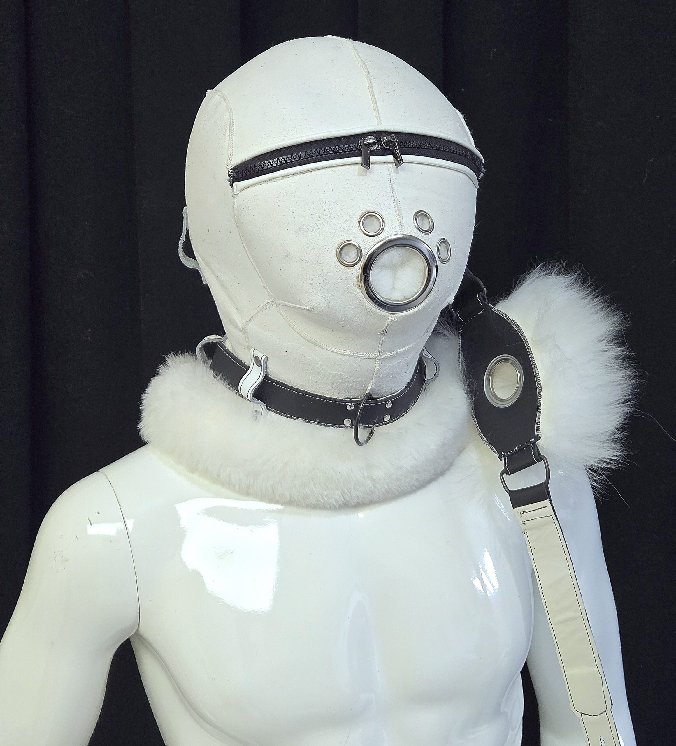Sheepskin Fur bondage Hoods - Image 9
