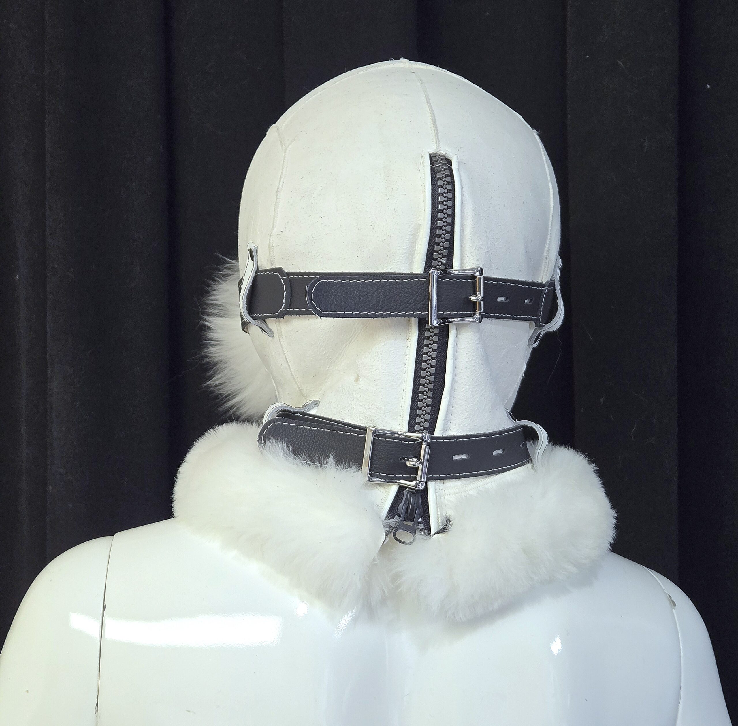 Sheepskin Fur bondage Hoods - Image 6