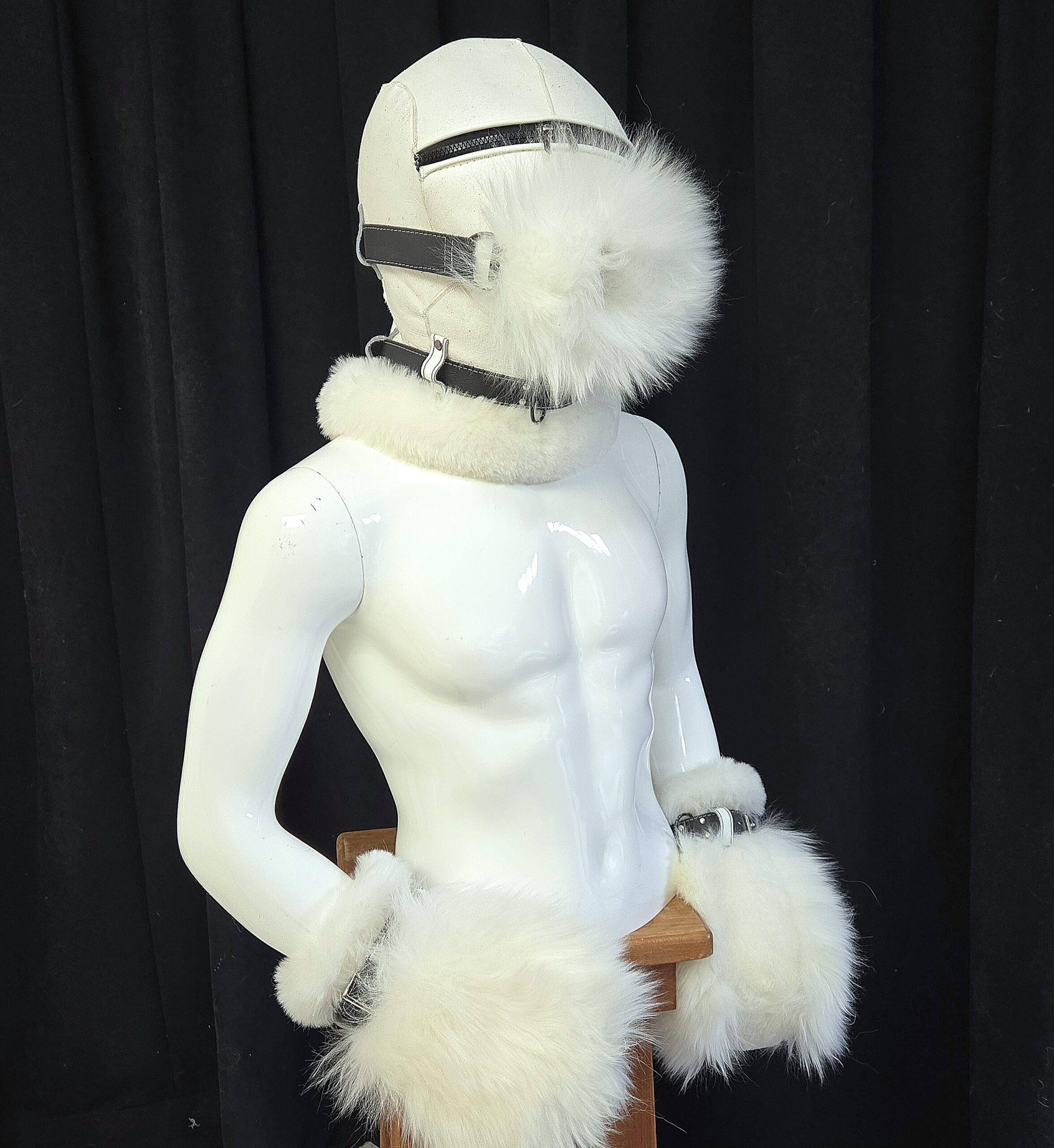 Sheepskin Fur bondage Hoods - Image 4
