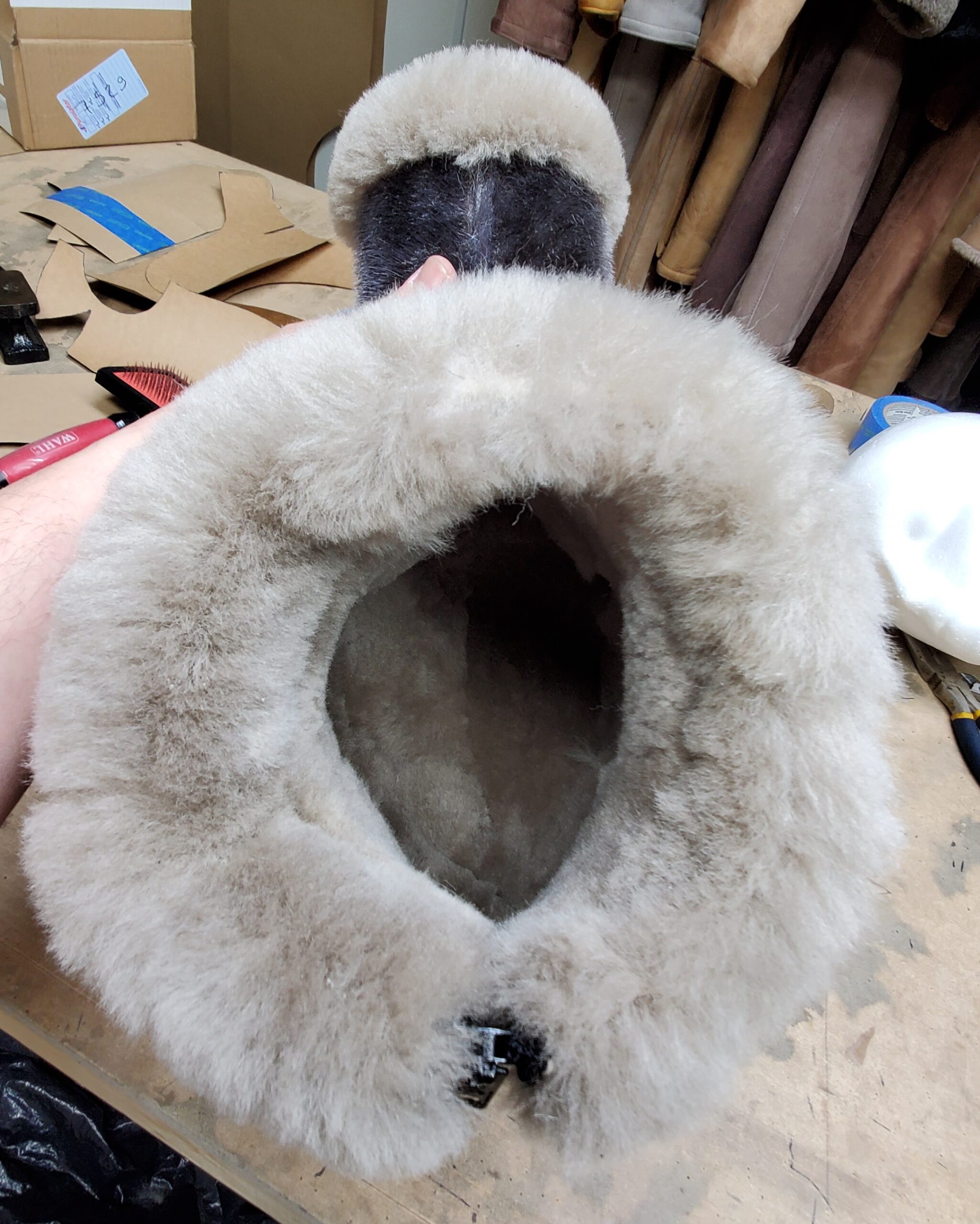Sheepskin Fur bondage Hoods - Image 86