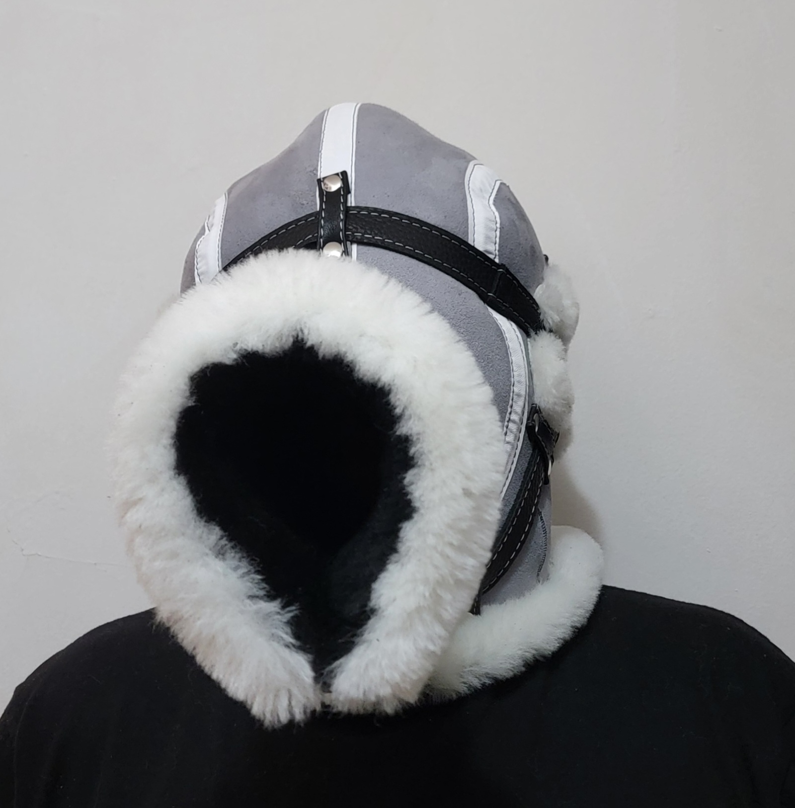 Sheepskin Fur bondage Hoods - Image 36