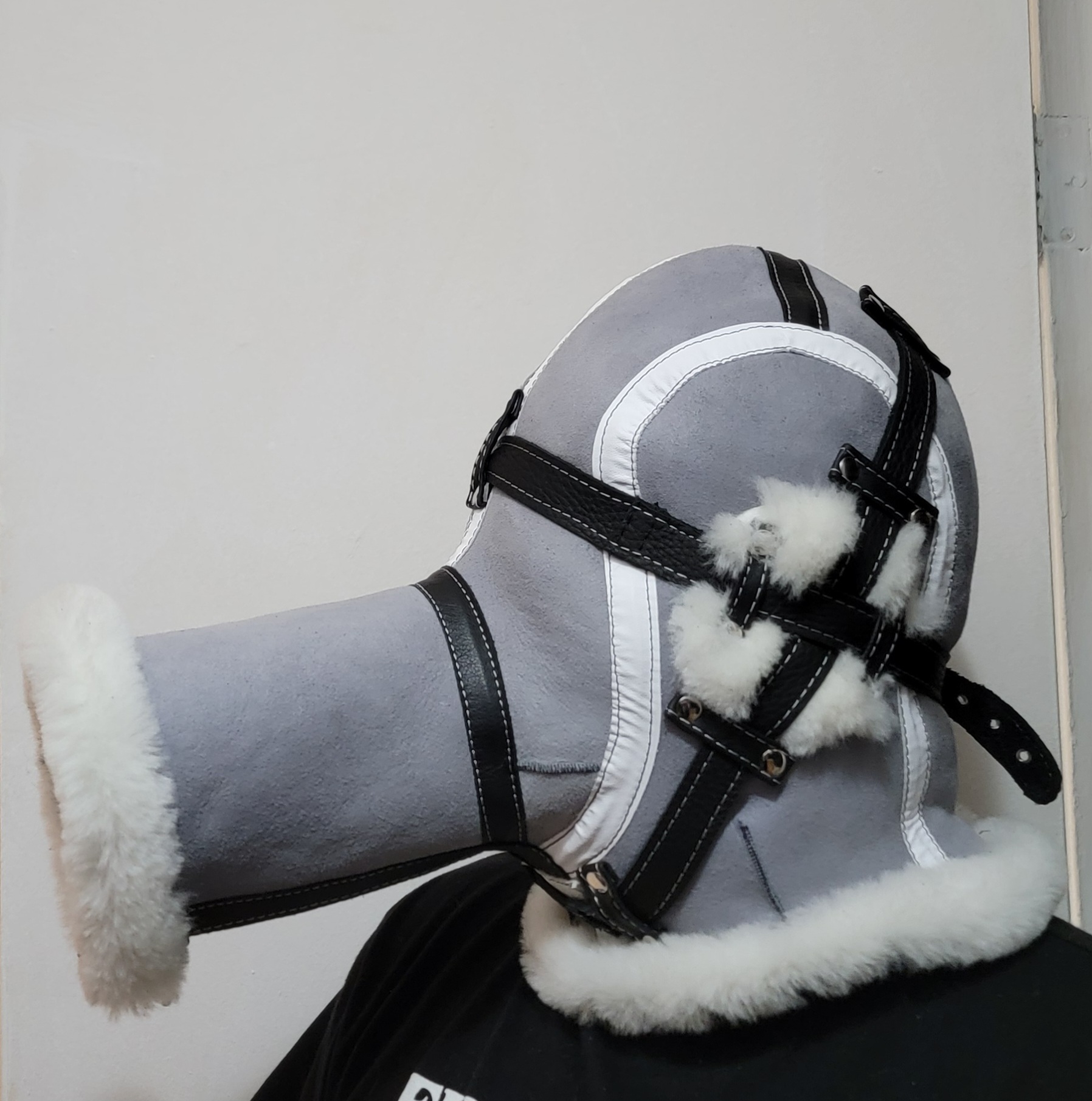 Sheepskin Fur bondage Hoods - Image 31