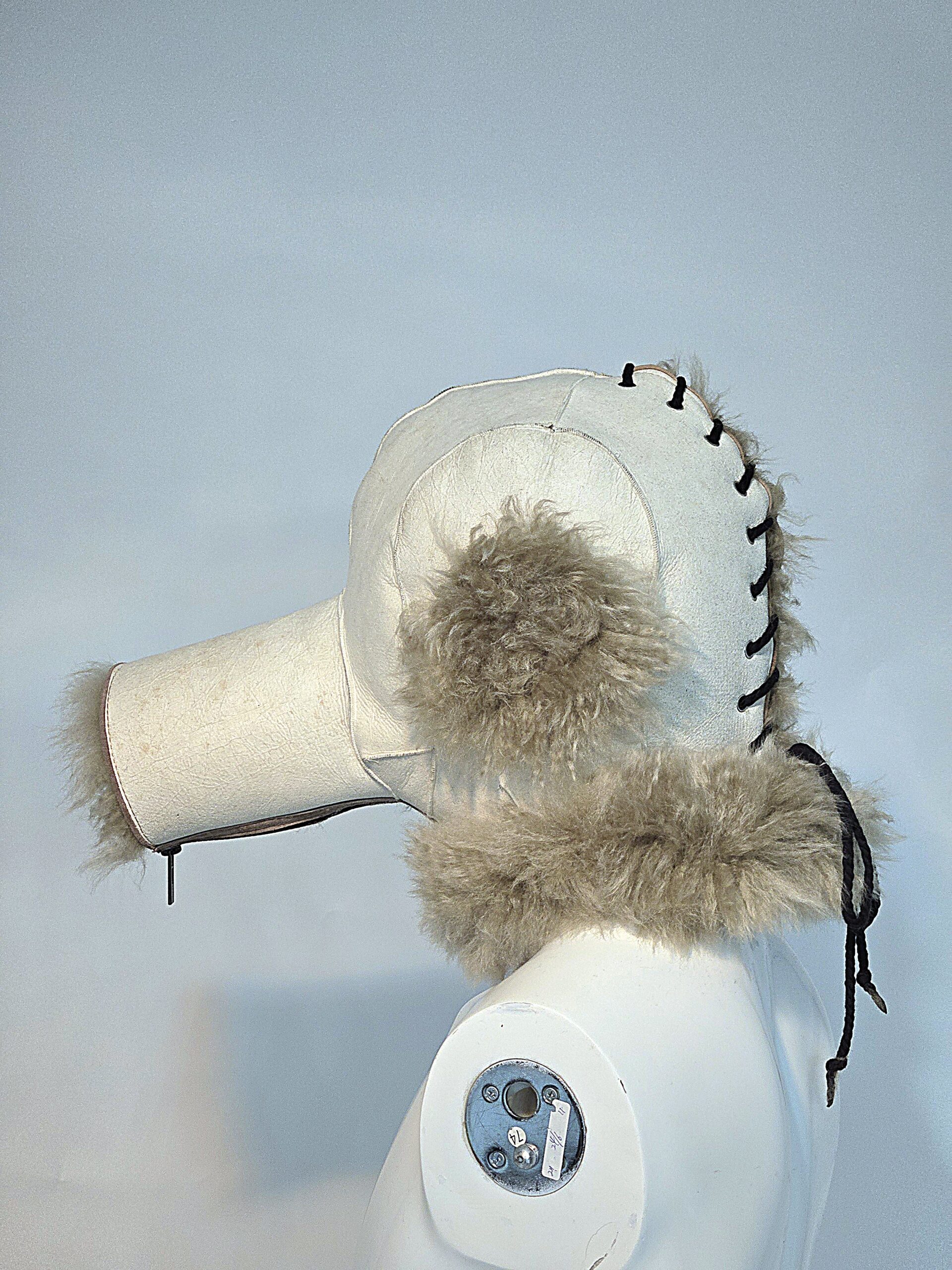 Sheepskin Fur bondage Hoods - Image 38