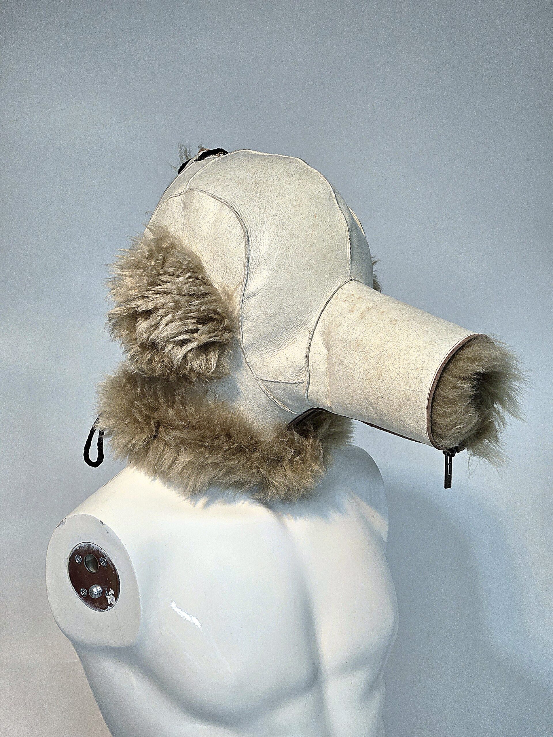 Sheepskin Fur bondage Hoods - Image 41