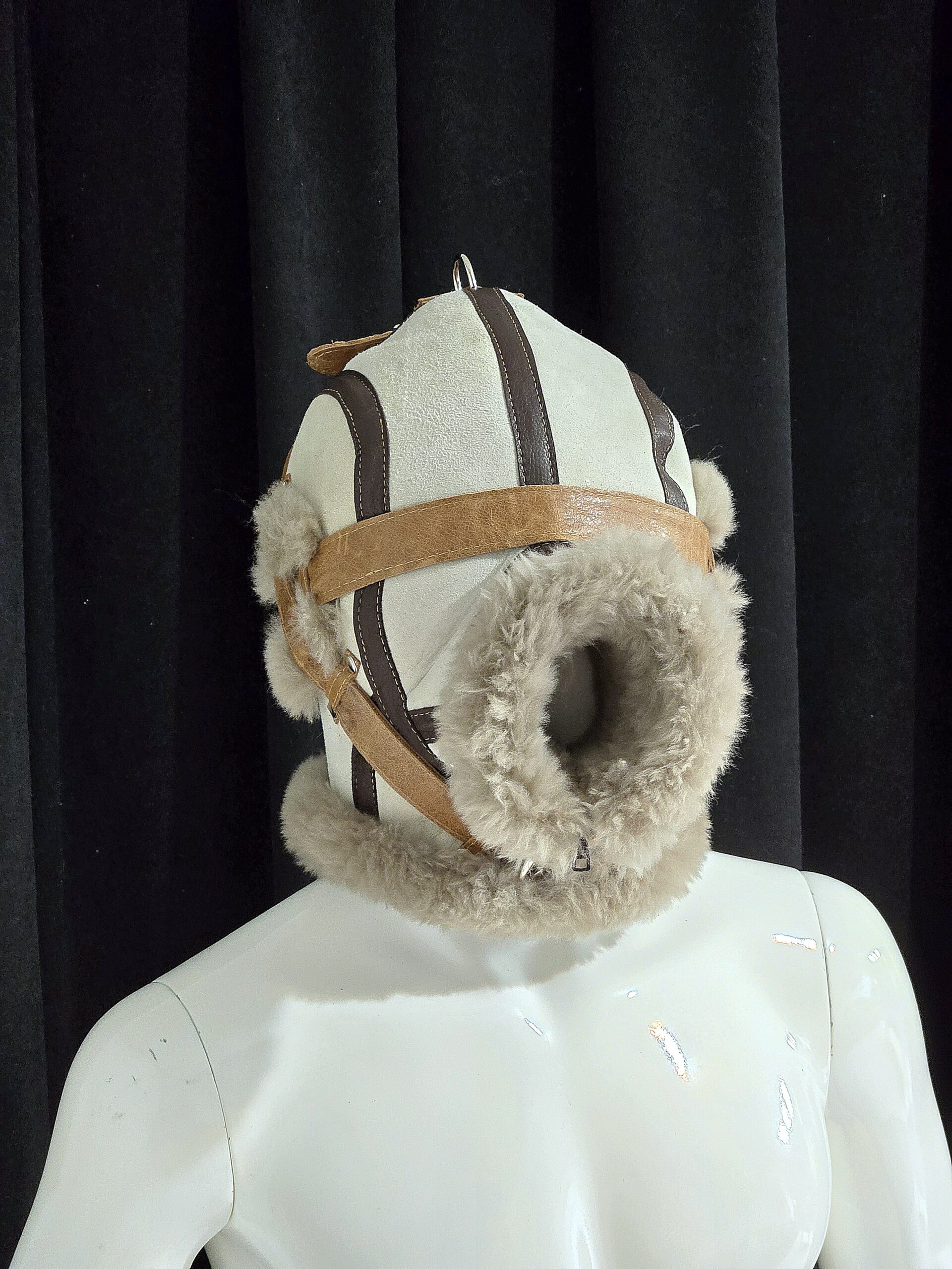 Sheepskin Fur bondage Hoods - Image 44