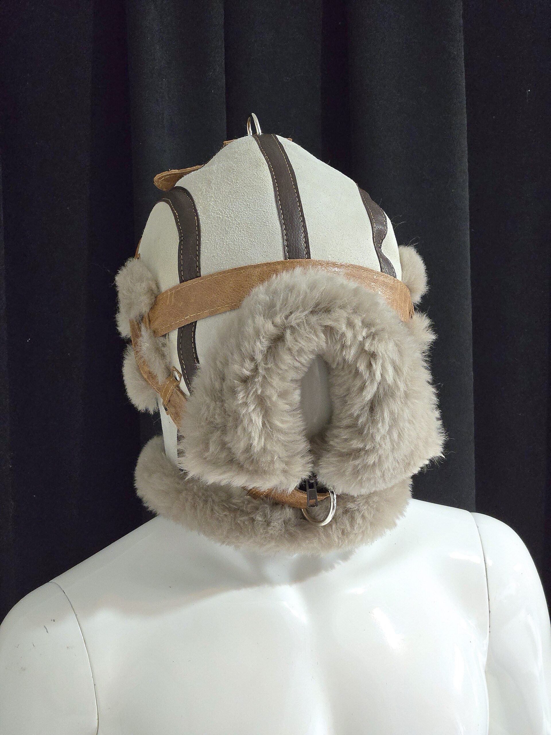 Sheepskin Fur bondage Hoods - Image 45