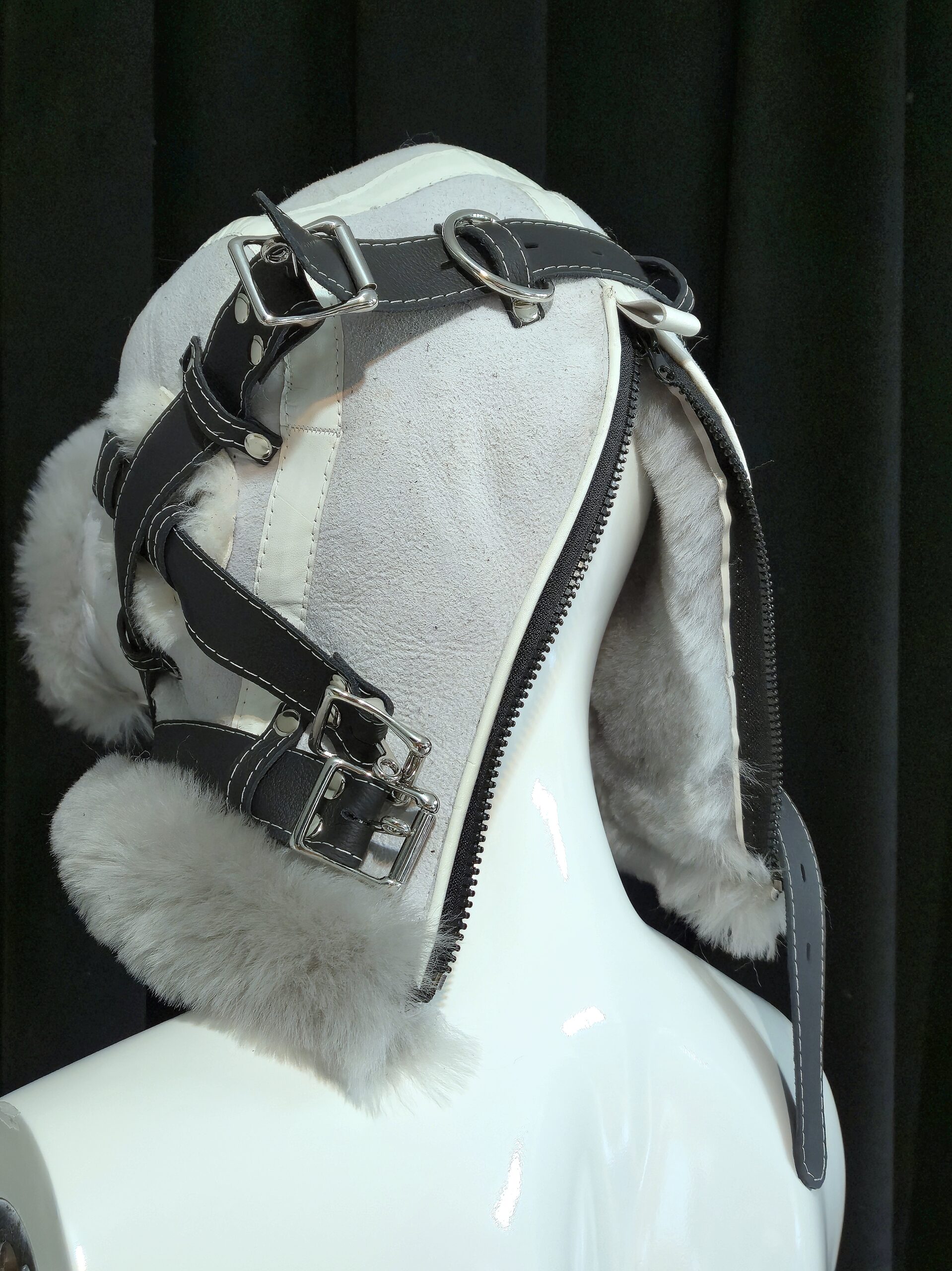 Sheepskin Fur bondage Hoods - Image 20