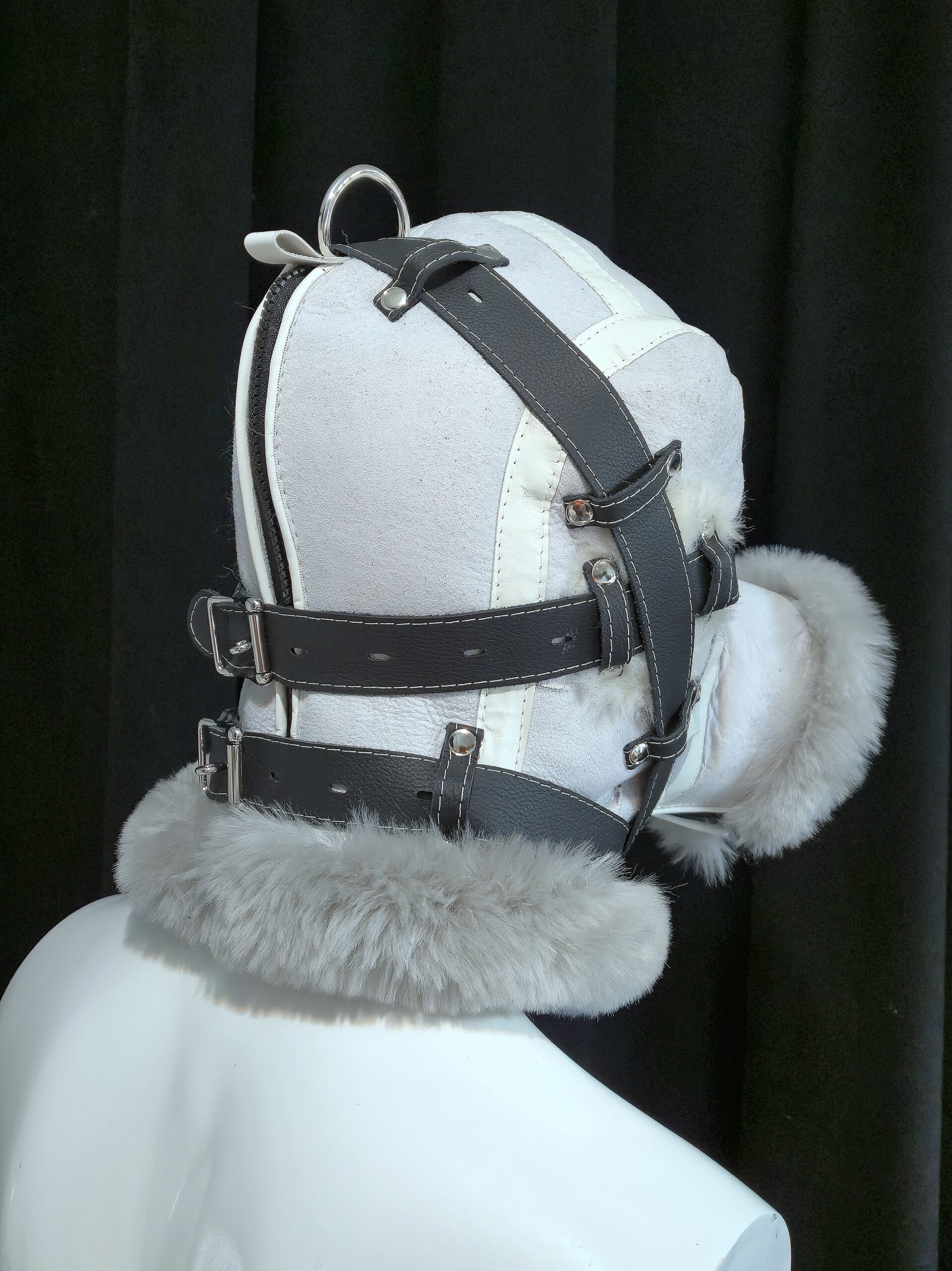 Sheepskin Fur bondage Hoods - Image 18