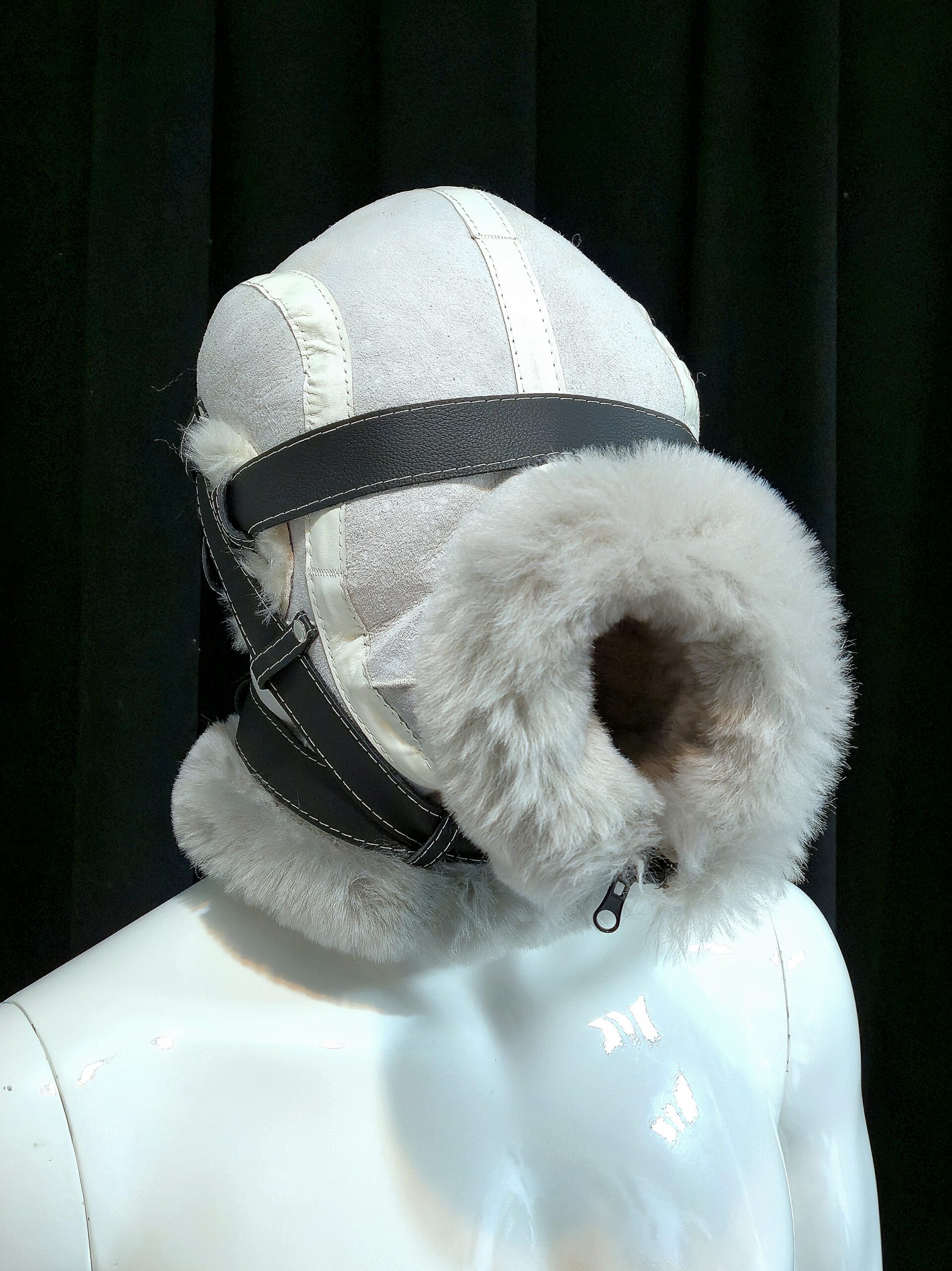 Sheepskin Fur bondage Hoods - Image 17