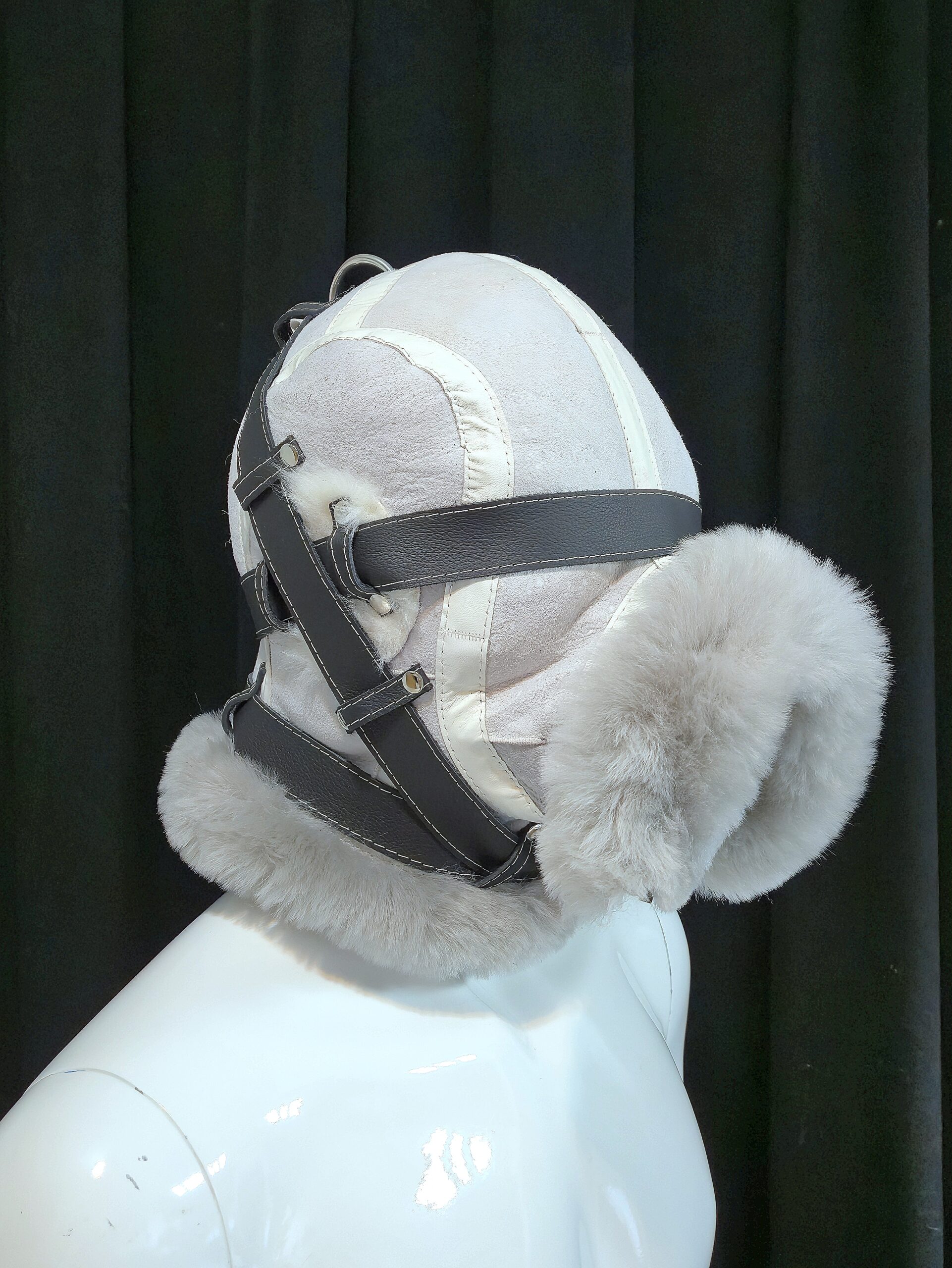 Sheepskin Fur bondage Hoods - Image 23