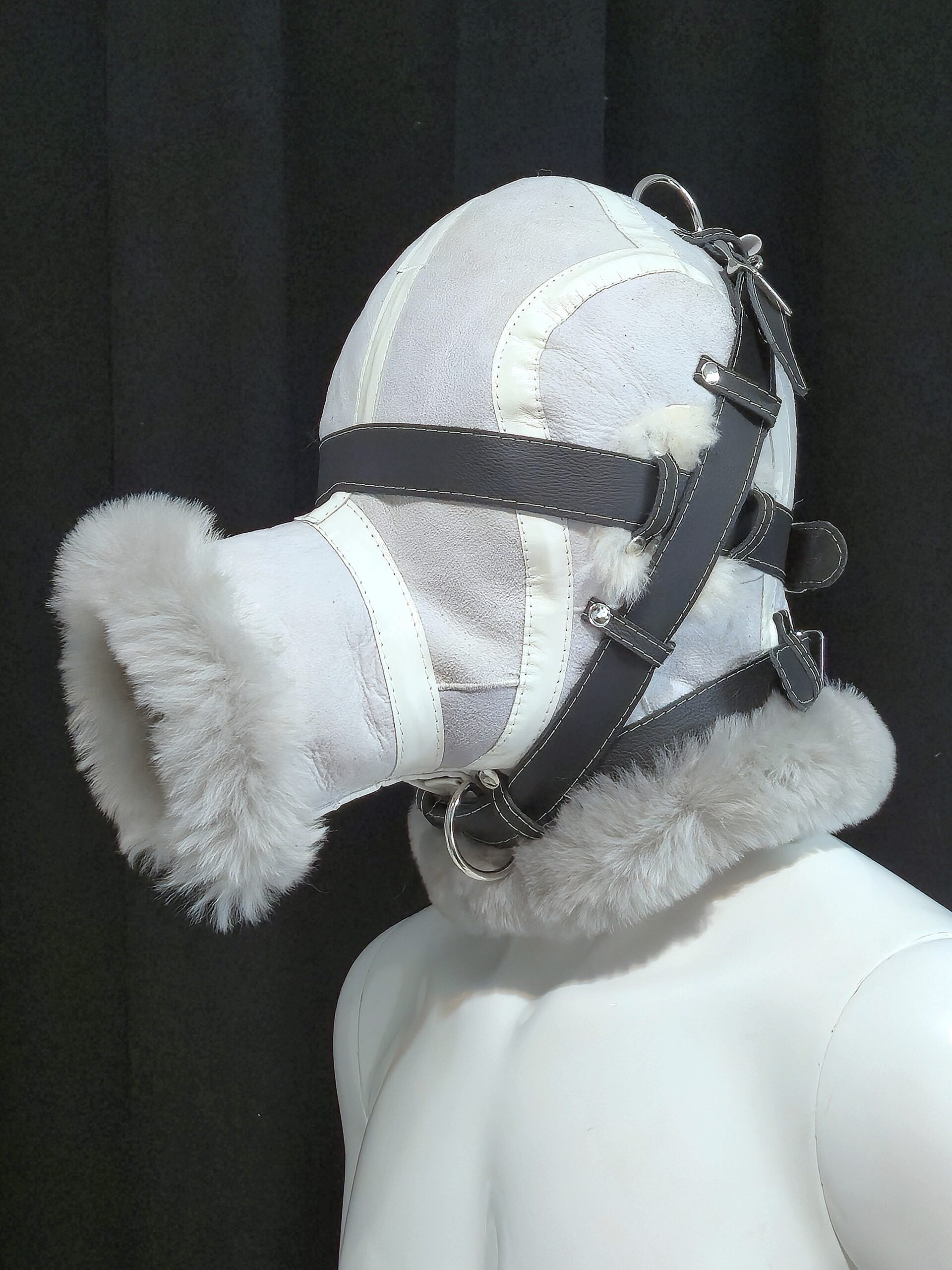 Sheepskin Fur bondage Hoods - Image 25