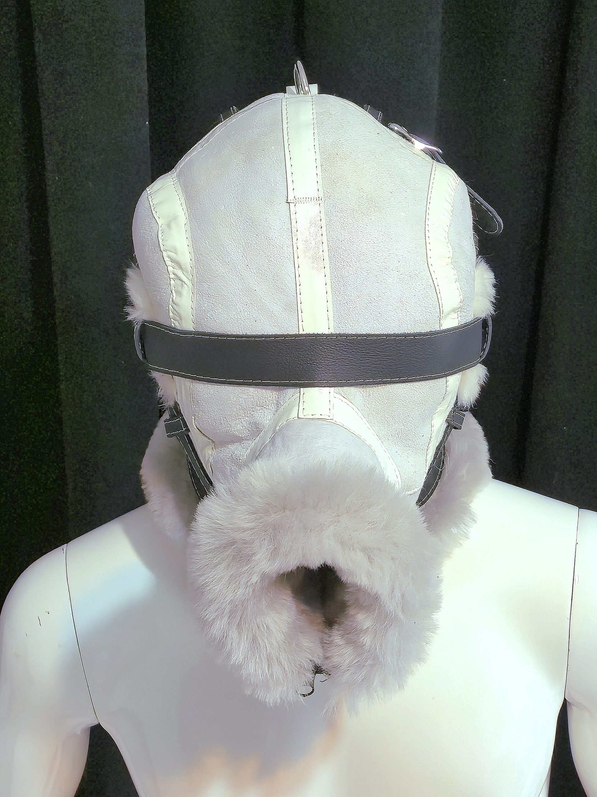 Sheepskin Fur bondage Hoods - Image 24