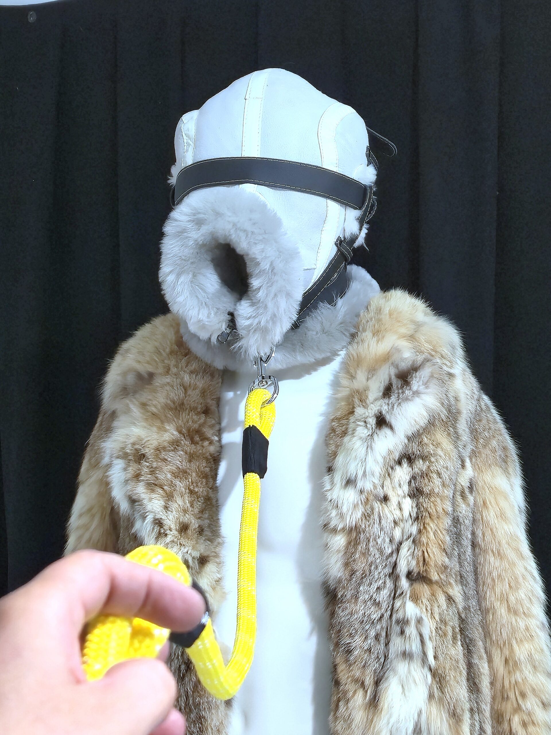 Sheepskin Fur bondage Hoods - Image 16