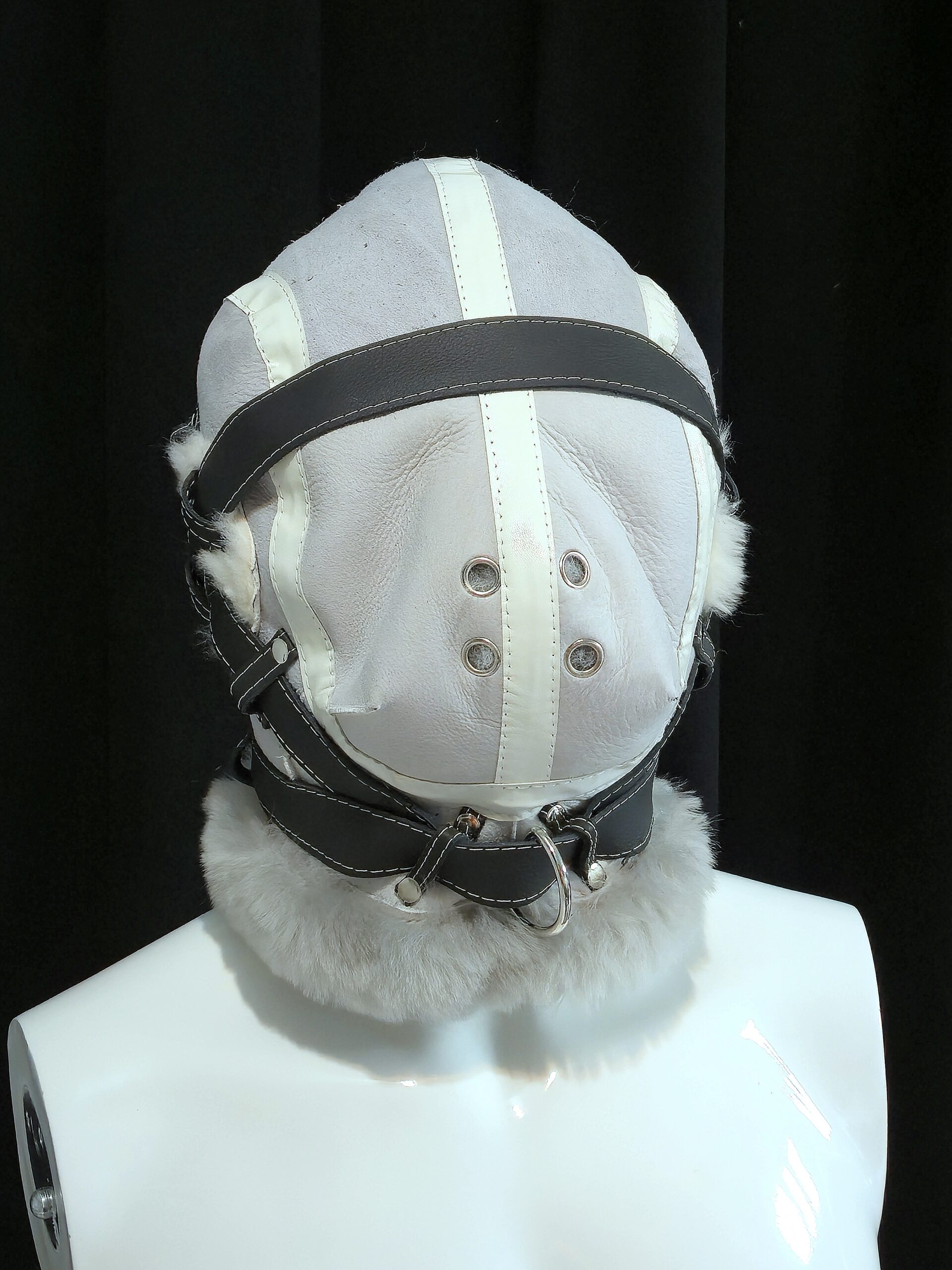 Sheepskin Fur bondage Hoods - Image 32