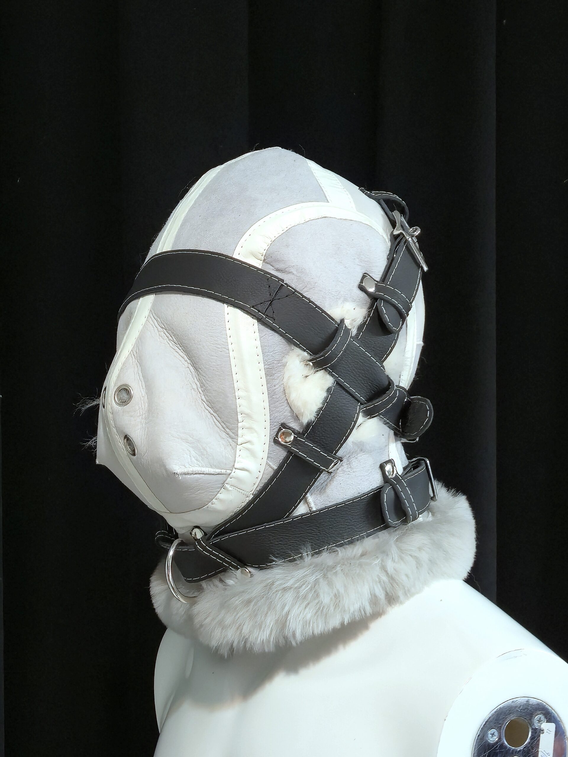 Sheepskin Fur bondage Hoods - Image 33