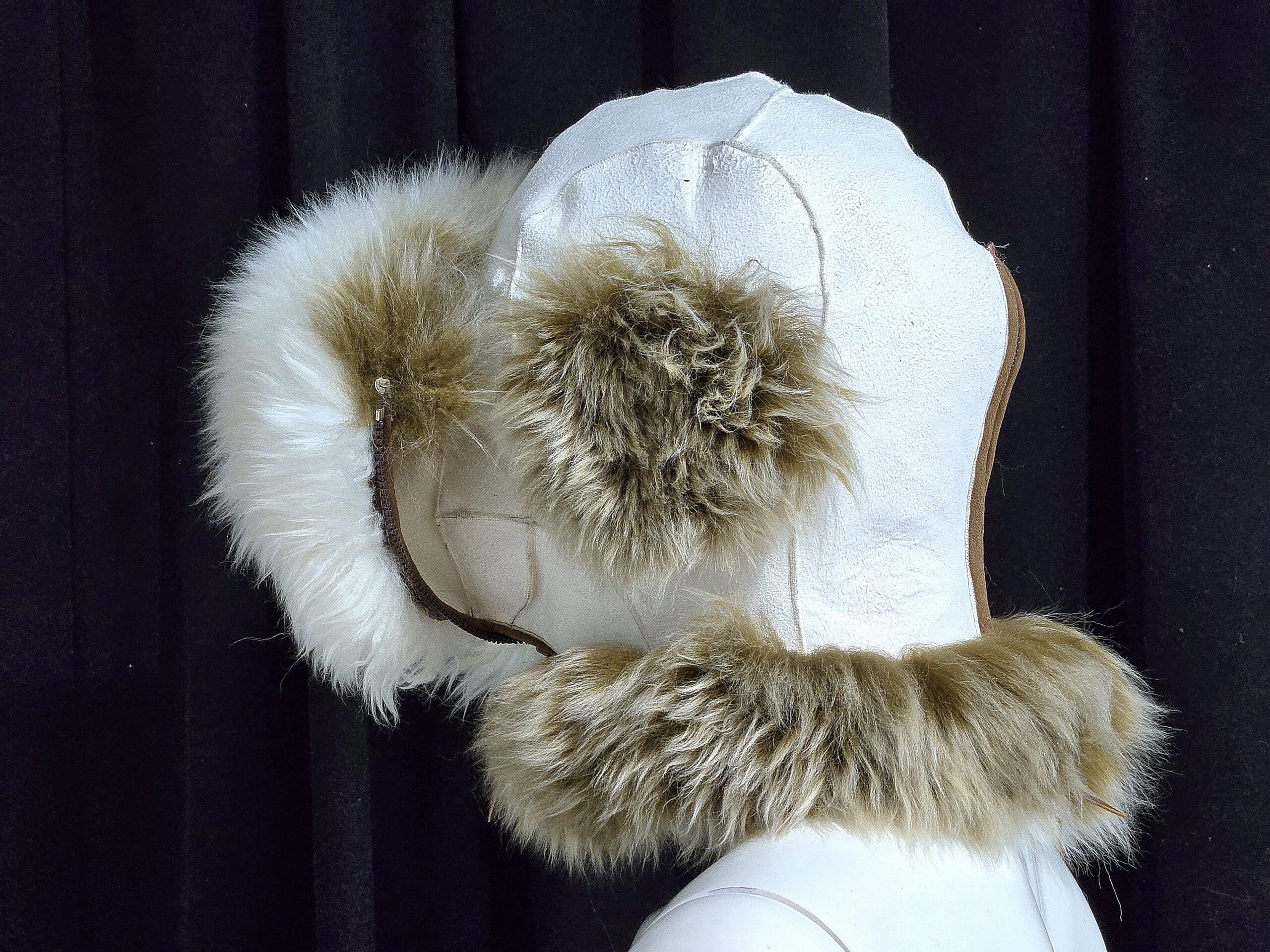 Sheepskin Fur bondage Hoods - Image 56