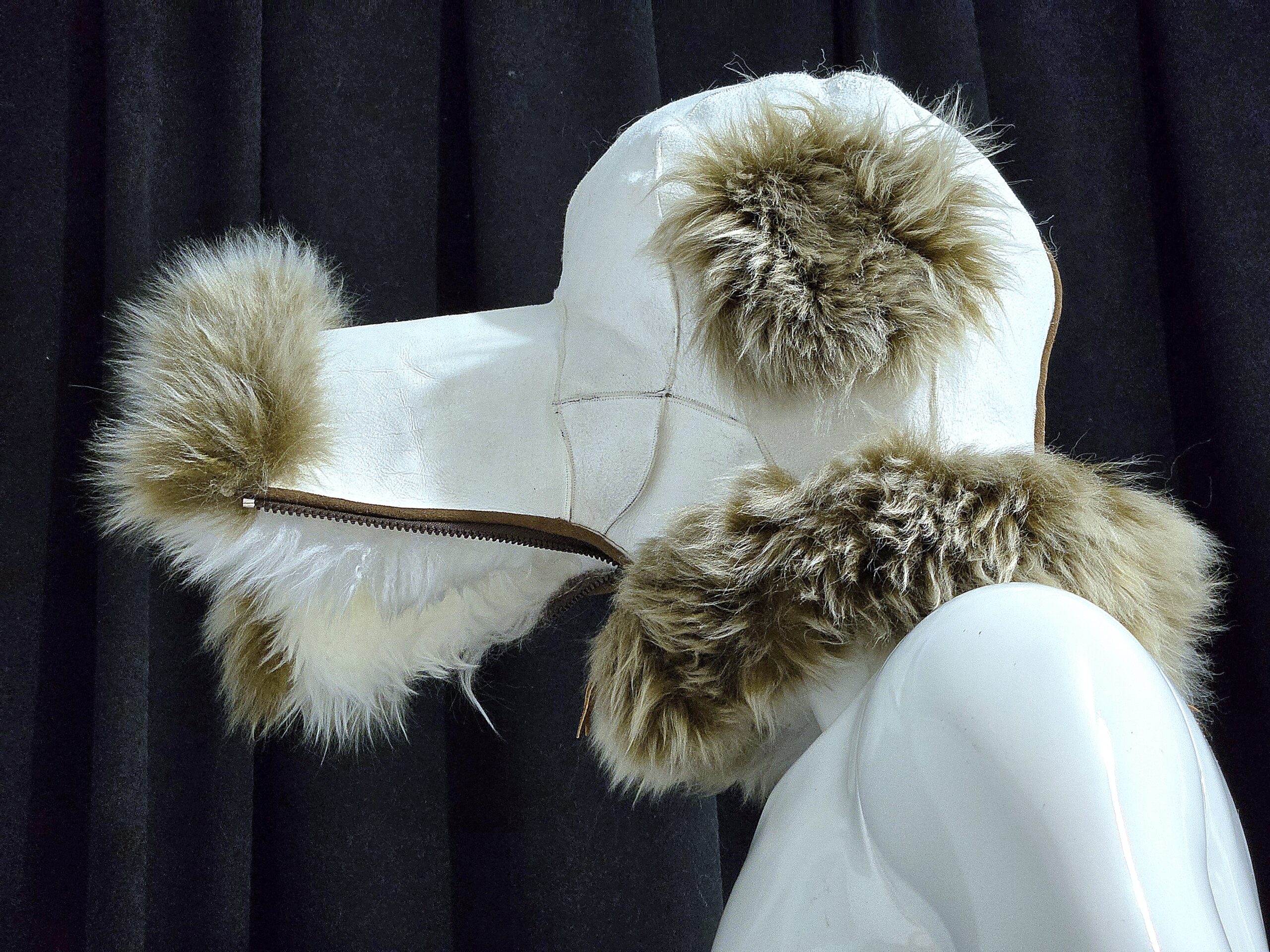Sheepskin Fur bondage Hoods - Image 57