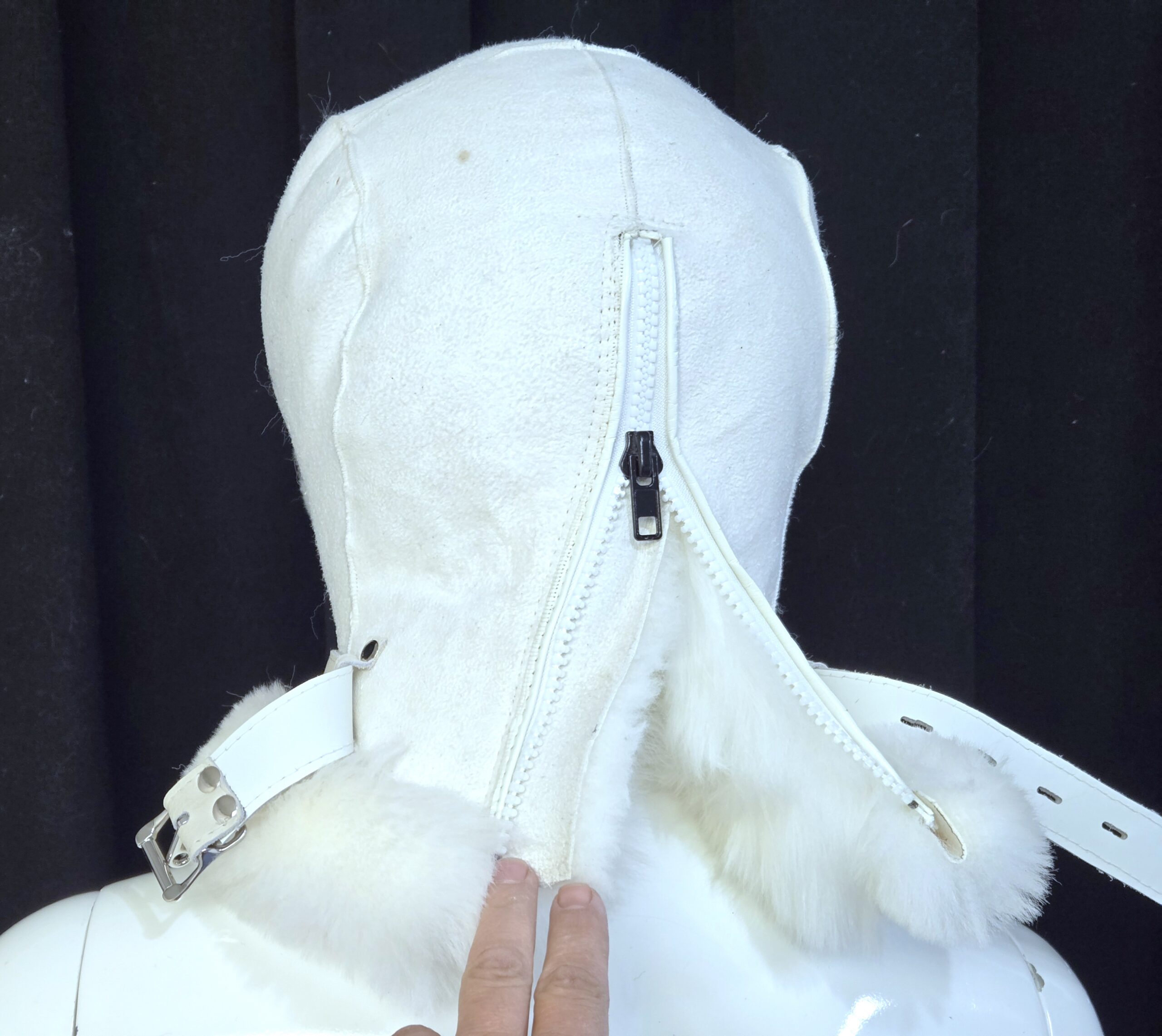 Sheepskin Fur bondage Hoods - Image 73