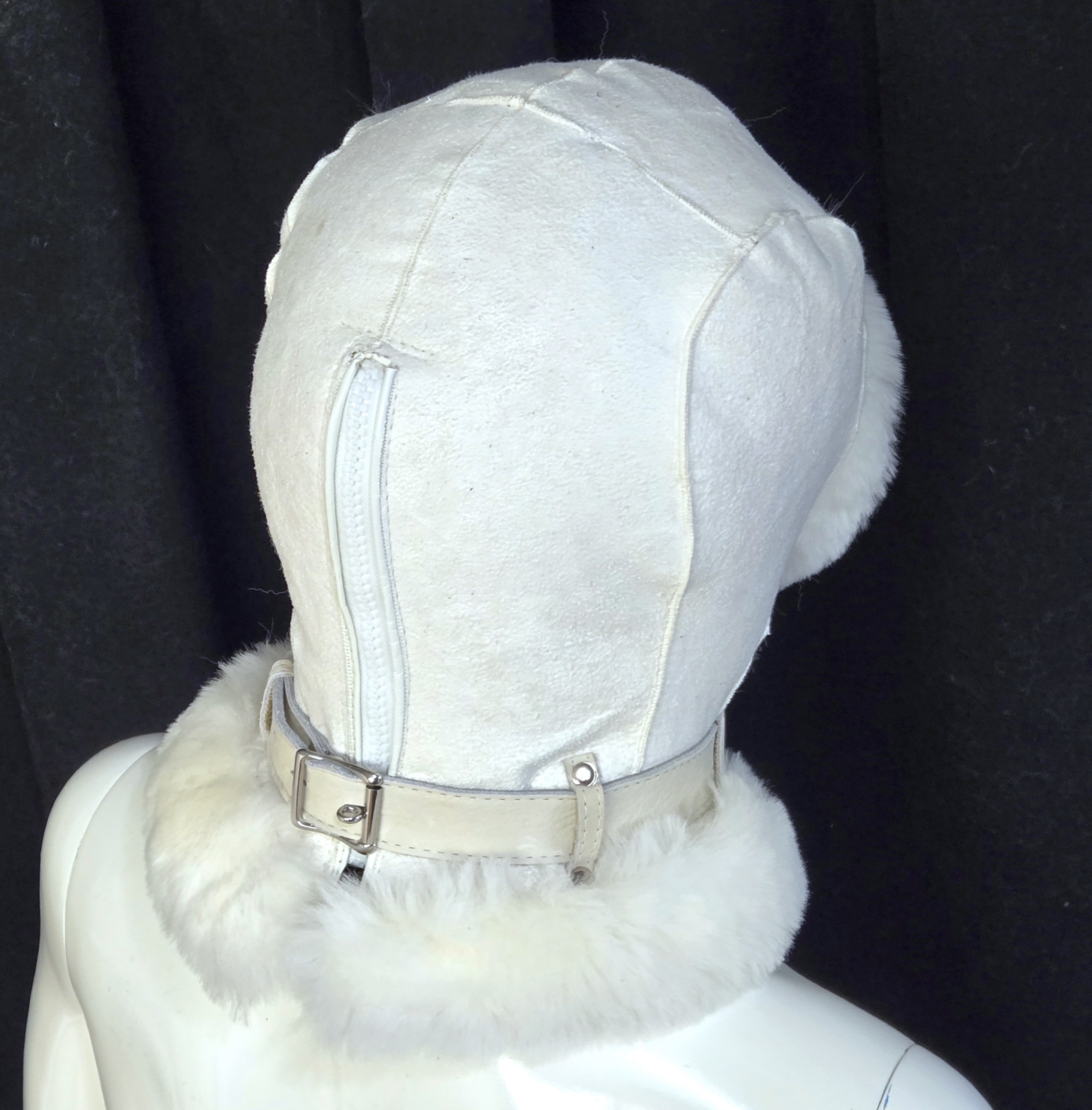 Sheepskin Fur bondage Hoods - Image 82